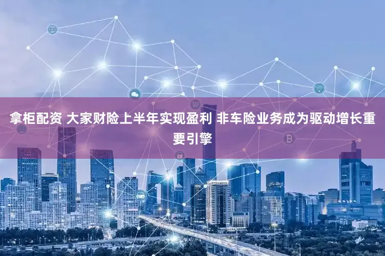拿柜配资 大家财险上半年实现盈利 非车险业务成为驱动增长重要引擎
